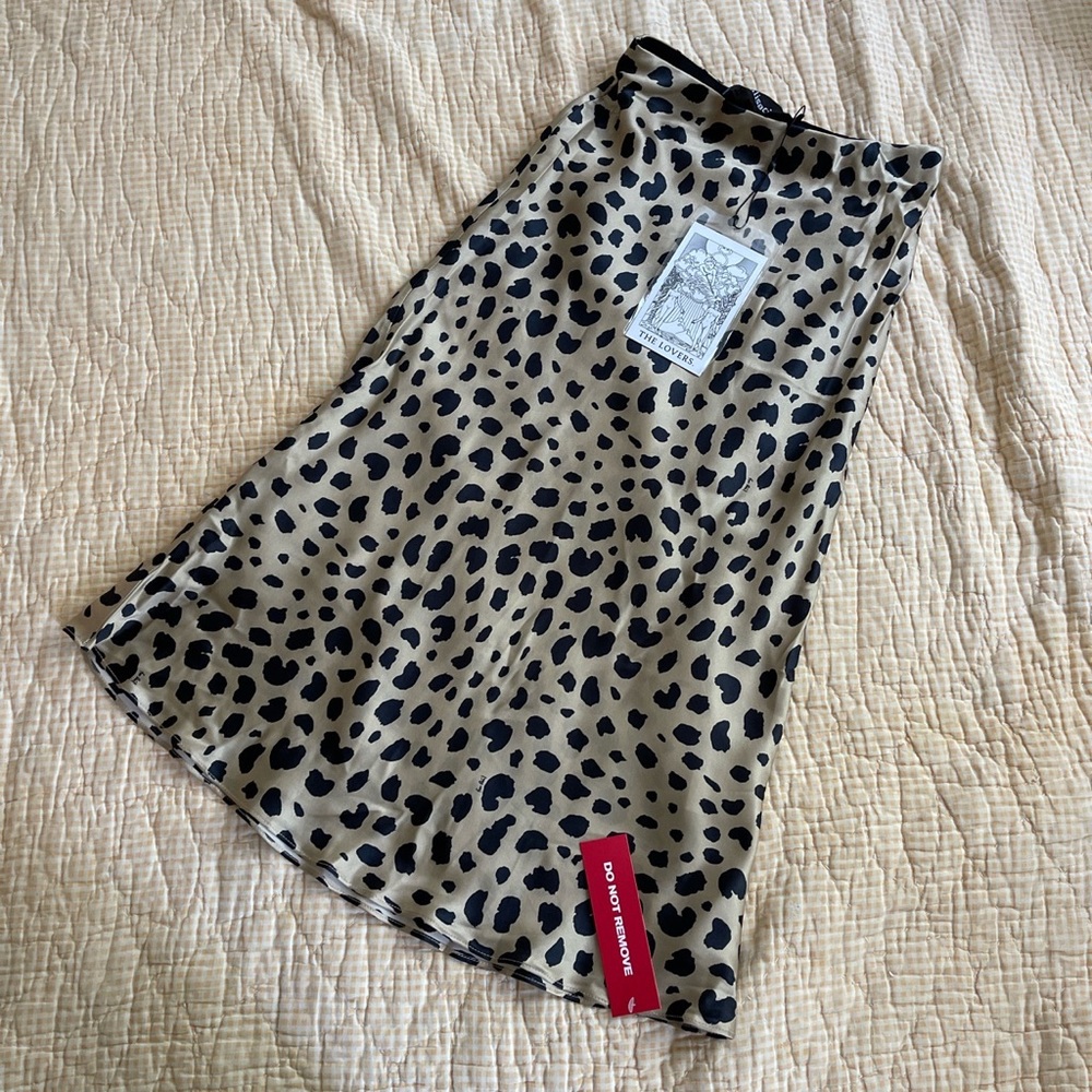 Realisation Par Leopard Midi Skirt